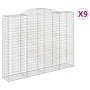 Cestas de gaviones 9 uds forma de arco hierro 300x50x220/240 cm de , Maceteros y jardineras - Ref: Foro24-3146816, Precio: 2,...