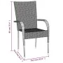 Juego de comedor para jardín 5 piezas ratán sintético gris von , Gartensets - Ref: Foro24-3156676, Preis: 324,86 €, Rabatt: %