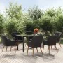 Juego de comedor de jardín 7 piezas con cojines negro de , Conjuntos de jardín - Ref: Foro24-3156719, Precio: 756,42 €, Descu...