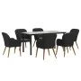Juego de comedor de jardín 7 piezas con cojines negro de , Conjuntos de jardín - Ref: Foro24-3156719, Precio: 756,42 €, Descu...