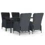 Set de comedor para jardín 5 piezas ratán sintético gris oscuro von , Gartensets - Ref: Foro24-3156790, Preis: 1,00 €, Rabatt: %