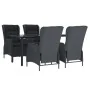 Set de comedor para jardín 5 piezas ratán sintético gris oscuro von , Gartensets - Ref: Foro24-3156790, Preis: 1,00 €, Rabatt: %