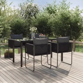 Juego de comedor para jardín 5 piezas negro by , Garden sets - Ref: Foro24-3156496, Price: 443,91 €, Discount: %