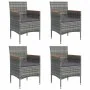 Juego de comedor para jardín 5 piezas con cojines gris y negro von , Gartensets - Ref: Foro24-3156636, Preis: 397,06 €, Rabat...