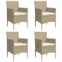 Juego de comedor de jardín 5 piezas con cojines beige y negro von , Gartensets - Ref: Foro24-3156608, Preis: 391,97 €, Rabatt: %