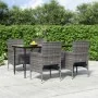 Juego de comedor para jardín 5 piezas con cojines gris y negro von , Gartensets - Ref: Foro24-3156620, Preis: 408,97 €, Rabat...