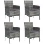 Juego de comedor para jardín 5 piezas con cojines gris y negro von , Gartensets - Ref: Foro24-3156620, Preis: 408,97 €, Rabat...