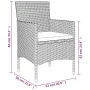Juego de comedor de jardín 7 piezas con cojines negro by , Garden sets - Ref: Foro24-3156601, Price: 509,81 €, Discount: %