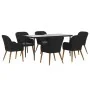Juego de comedor de jardín 7 piezas con cojines negro de , Conjuntos de jardín - Ref: Foro24-3156727, Precio: 732,36 €, Descu...