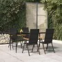 Juego comedor de jardín 5 piezas ratán sintético negro y marrón by , Garden sets - Ref: Foro24-3156524, Price: 400,47 €, Disc...