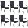 Juego de comedor de jardín 7 piezas ratán sintético negro by , Garden sets - Ref: Foro24-3156669, Price: 461,45 €, Discount: %