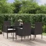 Set de muebles jardín 5 pzas con cojines ratán sintético negro by , Garden sets - Ref: Foro24-3156778, Price: 312,65 €, Disco...