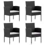 Set de muebles jardín 5 pzas con cojines ratán sintético negro by , Garden sets - Ref: Foro24-3156778, Price: 312,65 €, Disco...