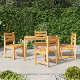 Juego de comedor para jardín 5 piezas madera maciza de teca by , Garden sets - Ref: Foro24-3157181, Price: 486,58 €, Discount: %