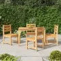 Juego de comedor para jardín 5 piezas madera maciza de teca de , Conjuntos de jardín - Ref: Foro24-3157181, Precio: 486,61 €,...