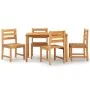 Juego de comedor para jardín 5 piezas madera maciza de teca de , Conjuntos de jardín - Ref: Foro24-3157181, Precio: 486,61 €,...