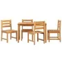 Juego de comedor para jardín 5 piezas madera maciza de teca de , Conjuntos de jardín - Ref: Foro24-3157181, Precio: 486,61 €,...