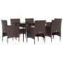 Juego de comedor de jardín 7 piezas con cojines marrón y negro von , Gartensets - Ref: Foro24-3156629, Preis: 548,15 €, Rabat...