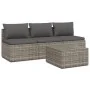 Set de muebles de jardín 4 pzas y cojines ratán sintético gris von , Gartensets - Ref: Foro24-3157368, Preis: 354,89 €, Rabat...