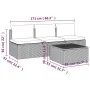 Set de muebles de jardín 4 pzas y cojines ratán sintético gris von , Gartensets - Ref: Foro24-3157368, Preis: 354,89 €, Rabat...