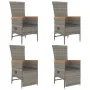 Set comedor de jardín 5 piezas con cojines ratán sintético gris von , Gartensets - Ref: Foro24-3157548, Preis: 545,09 €, Raba...