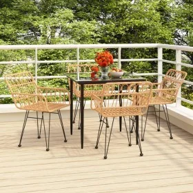 Juego de comedor de jardín 5 piezas ratán sintético by , Garden sets - Ref: Foro24-3157846, Price: 364,75 €, Discount: %