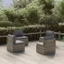 Sofás centrales de jardín 4 uds ratán PE gris 57x57x56 cm von , Gartensets - Ref: Foro24-3157503, Preis: 348,24 €, Rabatt: %