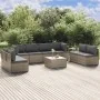 Set de muebles de jardín 9 pzas y cojines ratán sintético gris by , Garden sets - Ref: Foro24-3157382, Price: 832,89 €, Disco...
