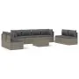 Set de muebles de jardín 9 pzas y cojines ratán sintético gris by , Garden sets - Ref: Foro24-3157382, Price: 832,89 €, Disco...