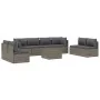 Set de muebles de jardín 9 pzas y cojines ratán sintético gris by , Garden sets - Ref: Foro24-3157382, Price: 832,89 €, Disco...