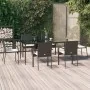 Set de comedor de jardín 7 pzas y cojines ratán sintético negro de , Conjuntos de jardín - Ref: Foro24-3185123, Precio: 521,9...