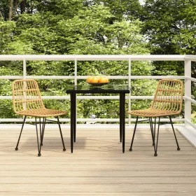 Juego de comedor de jardín 3 piezas ratán sintético von , Gartensets - Ref: Foro24-3157873, Preis: 257,15 €, Rabatt: %