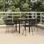 Juego de comedor de jardín 5 piezas ratán sintético negro by , Garden sets - Ref: Foro24-3157867, Price: 344,56 €, Discount: %