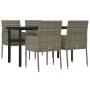 Set comedor jardín 5 pzas y cojines ratán sintético negro gris by , Garden sets - Ref: Foro24-3185163, Price: 340,40 €, Disco...
