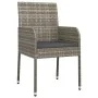 Set comedor jardín 5 pzas y cojines ratán sintético negro gris by , Garden sets - Ref: Foro24-3185163, Price: 340,40 €, Disco...