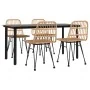 Juego de comedor de jardín 5 piezas ratán sintético von , Gartensets - Ref: Foro24-3157890, Preis: 423,61 €, Rabatt: %