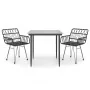 Juego de comedor de jardín 3 piezas ratán sintético negro de , Conjuntos de jardín - Ref: Foro24-3157852, Precio: 233,63 €, D...