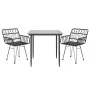 Juego de comedor de jardín 3 piezas ratán sintético negro de , Conjuntos de jardín - Ref: Foro24-3157852, Precio: 233,63 €, D...