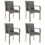 Set comedor jardín 5 pzas y cojines ratán sintético negro gris by , Garden sets - Ref: Foro24-3185102, Price: 386,91 €, Disco...
