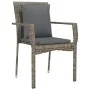 Set comedor jardín 5 pzas y cojines ratán sintético negro gris by , Garden sets - Ref: Foro24-3185102, Price: 386,91 €, Disco...
