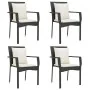 Set de muebles jardín 5 pzas con cojines ratán sintético negro von , Gartensets - Ref: Foro24-3185109, Preis: 435,44 €, Rabat...