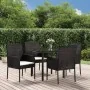 Set de muebles jardín 5 pzas con cojines ratán sintético negro de , Conjuntos de jardín - Ref: Foro24-3185156, Precio: 324,46...