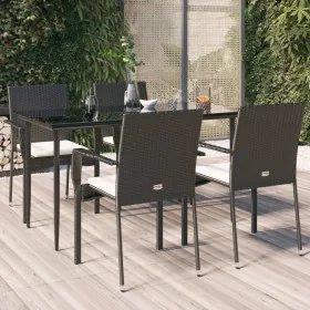 Set de muebles jardín 5 pzas con cojines ratán sintético negro von , Gartensets - Ref: Foro24-3185121, Preis: 379,09 €, Rabat...