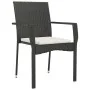 Set de muebles jardín 5 pzas con cojines ratán sintético negro by , Garden sets - Ref: Foro24-3185121, Price: 379,09 €, Disco...