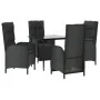 Set de muebles jardín 5 pzas con cojines ratán sintético negro von , Gartensets - Ref: Foro24-3185175, Preis: 671,01 €, Rabat...