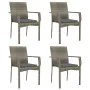 Set comedor jardín 5 pzas y cojines ratán sintético negro gris by , Garden sets - Ref: Foro24-3185128, Price: 381,59 €, Disco...