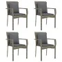 Set comedor jardín 5 pzas y cojines ratán sintético negro gris von , Gartensets - Ref: Foro24-3185116, Preis: 416,72 €, Rabat...