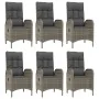 Set comedor jardín 7 pzas y cojines ratán sintético negro gris by , Garden sets - Ref: Foro24-3185182, Price: 1,00 €, Discoun...