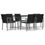 Juego comedor jardín 7 piezas y cojines ratán sintético y acero de , Conjuntos de jardín - Ref: Foro24-3186948, Precio: 448,6...