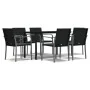 Juego comedor jardín 7 piezas y cojines ratán sintético y acero by , Garden sets - Ref: Foro24-3186960, Price: 428,21 €, Disc...